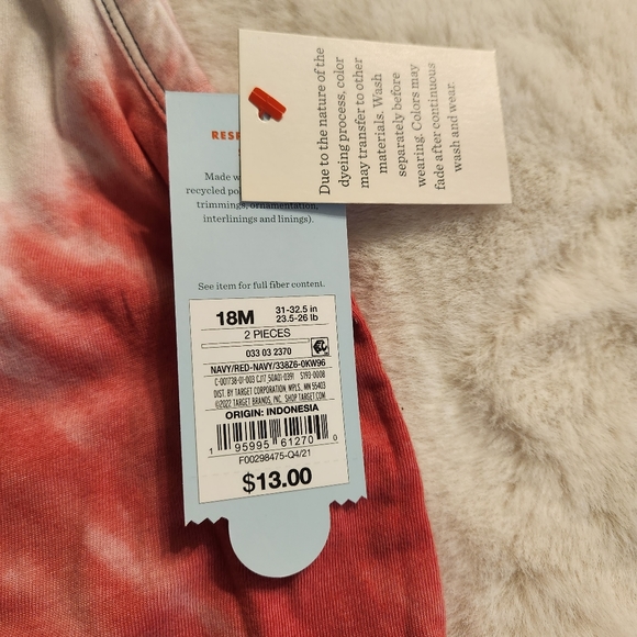 Cat & Jack Tie Dye Tank & Short Two Piece Set New With Tag Size 18 mos - Picture 8 of 10